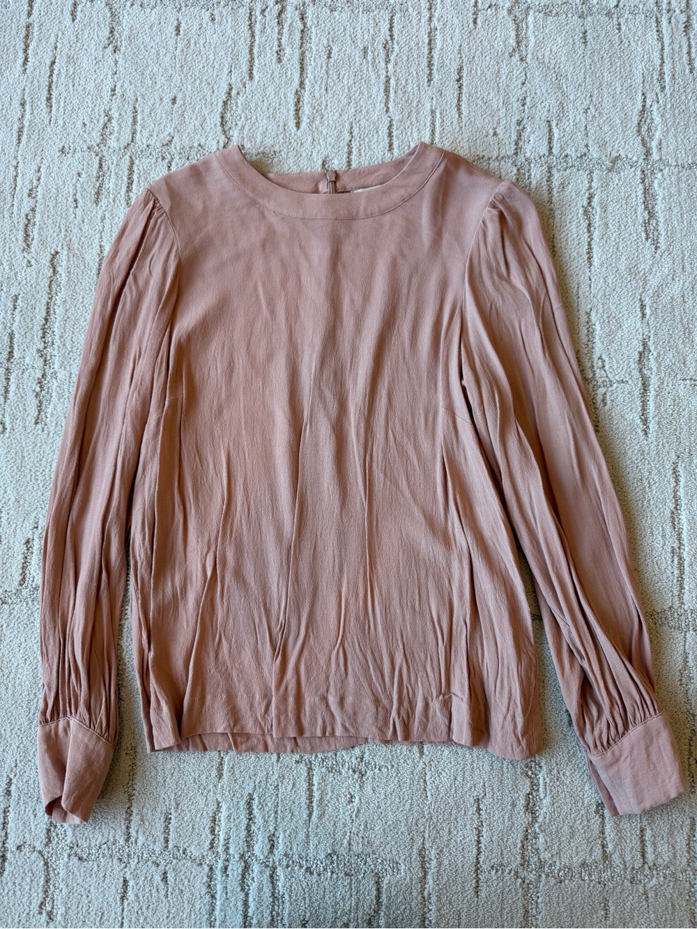 DownEast Dusty Rose Long Sleeve Blouse Medium